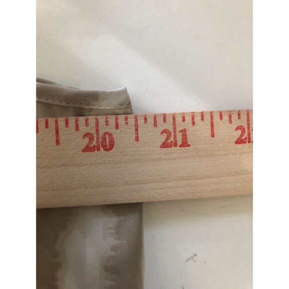 Chico's Size 1/M Ivory/Tan Sleeveless Tank Scoop Neck 100% Polyester - Picture 4 of 5